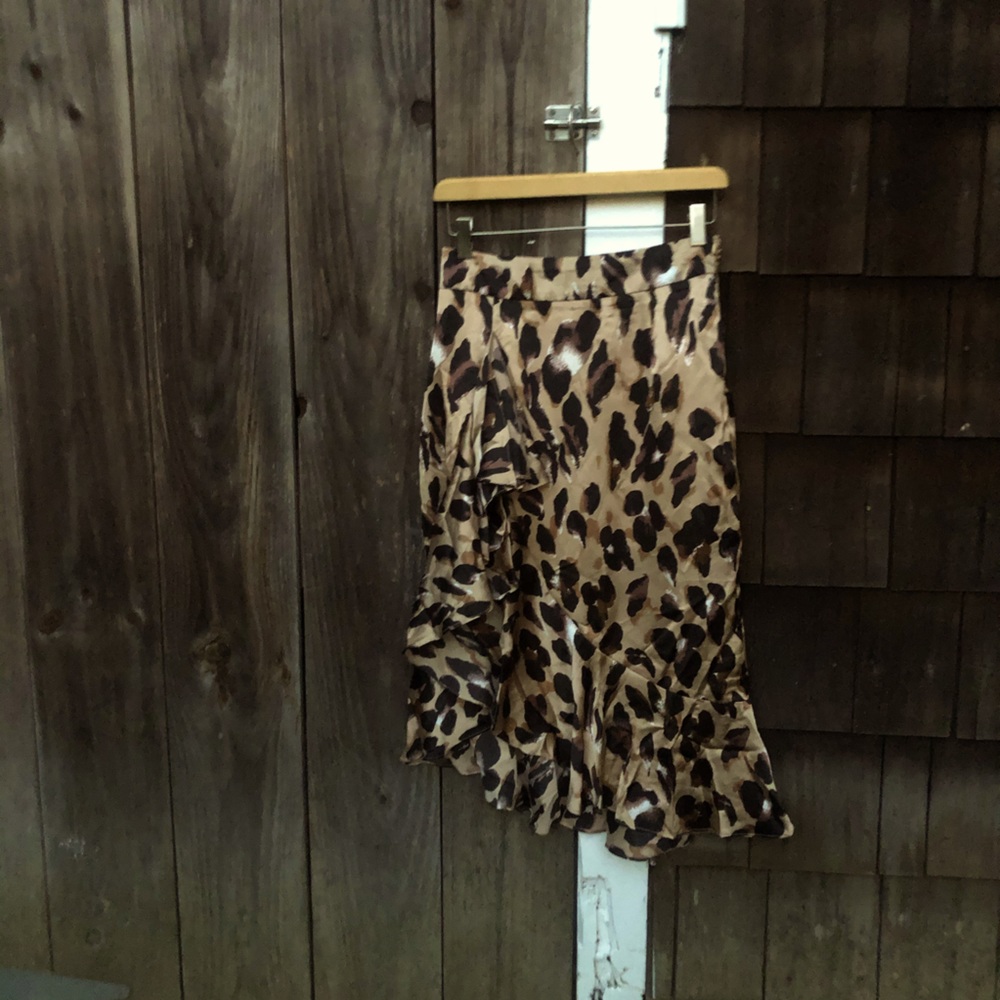 Nasty gal leopard midi skirt